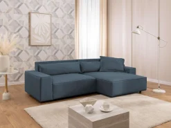 OTTO home Ecksofa »KINLEE Design-Sofa mit Recamiere rechts/links, Maße B/T/H 251/144/70cm« L-Form mit Wellenunterfederung, ohne Bettfunktion, modern und beguem