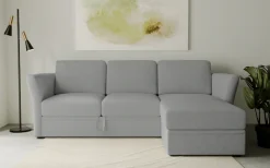 OTTO home Ecksofa »Lavars, L-Form, Schlafsofa« mit Bettfunktion und Stauraum, in zwei verschiedenen Bezugsqualitäten