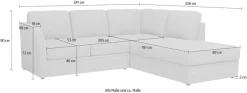 OTTO home Ecksofa »Lavars, L-Form, Schlafsofa« mit Bettfunktion und Stauraum, in zwei verschiedenen Bezugsqualitäten