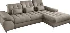 OTTO home Ecksofa »Lazio multifunktion, bequem, tolle Detailverarbeitung, Breite 273cm« L-Form, Bettkasten, Schlaffunktion, Sitztiefenverstellung