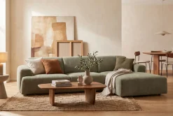 OTTO home Ecksofa »Linkka, Breite 301 cm« L-Form, in einem weichen Chenille-Stoff, mit Wellenunterfederung