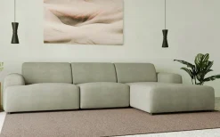 OTTO home Ecksofa »Linkka, Breite 301 cm« L-Form, in einem weichen Chenille-Stoff, mit Wellenunterfederung