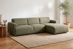 OTTO home Ecksofa »Linkka, Breite 301 cm« L-Form, in einem weichen Chenille-Stoff, mit Wellenunterfederung