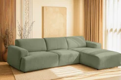 OTTO home Ecksofa »Linkka, Breite 301 cm« L-Form, in einem weichen Chenille-Stoff, mit Wellenunterfederung