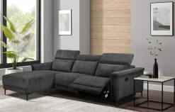 OTTO home Ecksofa »LUND Cord, L-Form, 261 cm, man. o. elektr. Relaxfunktion (mit USB-A)« mit USB A-Anschluss bei elektrischer Variante und Kopfteilverstellung