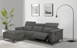 OTTO home Ecksofa »LUND Cord, L-Form, 261 cm, man. o. elektr. Relaxfunktion (mit USB-A)« mit USB A-Anschluss bei elektrischer Variante und Kopfteilverstellung
