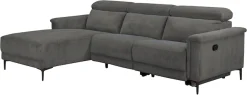 OTTO home Ecksofa »LUND Cord, L-Form, 261 cm, man. o. elektr. Relaxfunktion (mit USB-A)« mit USB A-Anschluss bei elektrischer Variante und Kopfteilverstellung