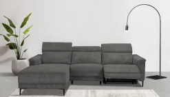 OTTO home Ecksofa »LUND Cord, L-Form, 261 cm, man. o. elektr. Relaxfunktion (mit USB-A)« mit USB A-Anschluss bei elektrischer Variante und Kopfteilverstellung