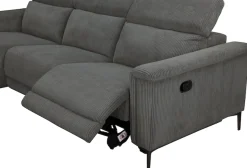 OTTO home Ecksofa »LUND Cord, L-Form, 261 cm, man. o. elektr. Relaxfunktion (mit USB-A)« mit USB A-Anschluss bei elektrischer Variante und Kopfteilverstellung