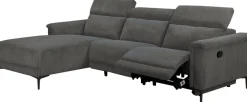 OTTO home Ecksofa »LUND Cord, L-Form, 261 cm, man. o. elektr. Relaxfunktion (mit USB-A)« mit USB A-Anschluss bei elektrischer Variante und Kopfteilverstellung