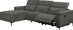 OTTO home Ecksofa »LUND Cord, L-Form, 261 cm, man. o. elektr. Relaxfunktion (mit USB-A)« mit USB A-Anschluss bei elektrischer Variante und Kopfteilverstellung