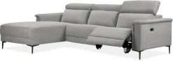 OTTO home Ecksofa »LUND, Struktur-Bezug, L-Form, 261cm, man. /elektr. Relaxfunktion« auch mit USB A/C-Anschluss sowie Kopfteilverstellung