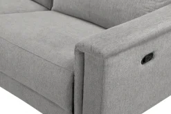 OTTO home Ecksofa »LUND, Struktur-Bezug, L-Form, 261cm, man. /elektr. Relaxfunktion« auch mit USB A/C-Anschluss sowie Kopfteilverstellung