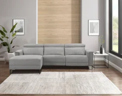 OTTO home Ecksofa »LUND, Struktur-Bezug, L-Form, 261cm, man. /elektr. Relaxfunktion« auch mit USB A/C-Anschluss sowie Kopfteilverstellung