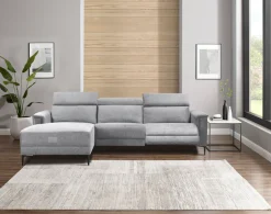 OTTO home Ecksofa »LUND, Struktur-Bezug, L-Form, 261cm, man. /elektr. Relaxfunktion« auch mit USB A/C-Anschluss sowie Kopfteilverstellung