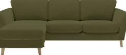 OTTO home Ecksofa »MARSEILLE (242/152cm),L-Form, Rec. rechts/links« Massivholzbeine Eiche, Landhausstil, Wellenunterfederung
