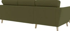 OTTO home Ecksofa »MARSEILLE (242/152cm),L-Form, Rec. rechts/links« Massivholzbeine Eiche, Landhausstil, Wellenunterfederung