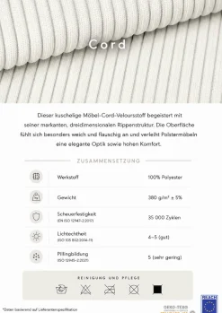 OTTO home Ecksofa Mega-Sofa wahlweise in Cord oder Bouclé, mit Federkern & 6 Zierkissen
