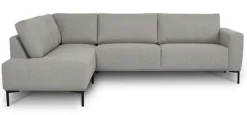 OTTO home Ecksofa »Melby« Breite 275 cm, in einem weichen Struktur Stoff, lose Rückenkissen