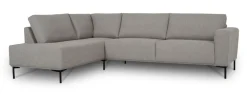OTTO home Ecksofa »Melby« Breite 275 cm, in einem weichen Struktur Stoff, lose Rückenkissen