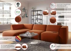 OTTO home Ecksofa »Merid L-Form, B: 295 cm - OTTO. Verlässliche Qualität.« jederzeit durch Module erweiterbar