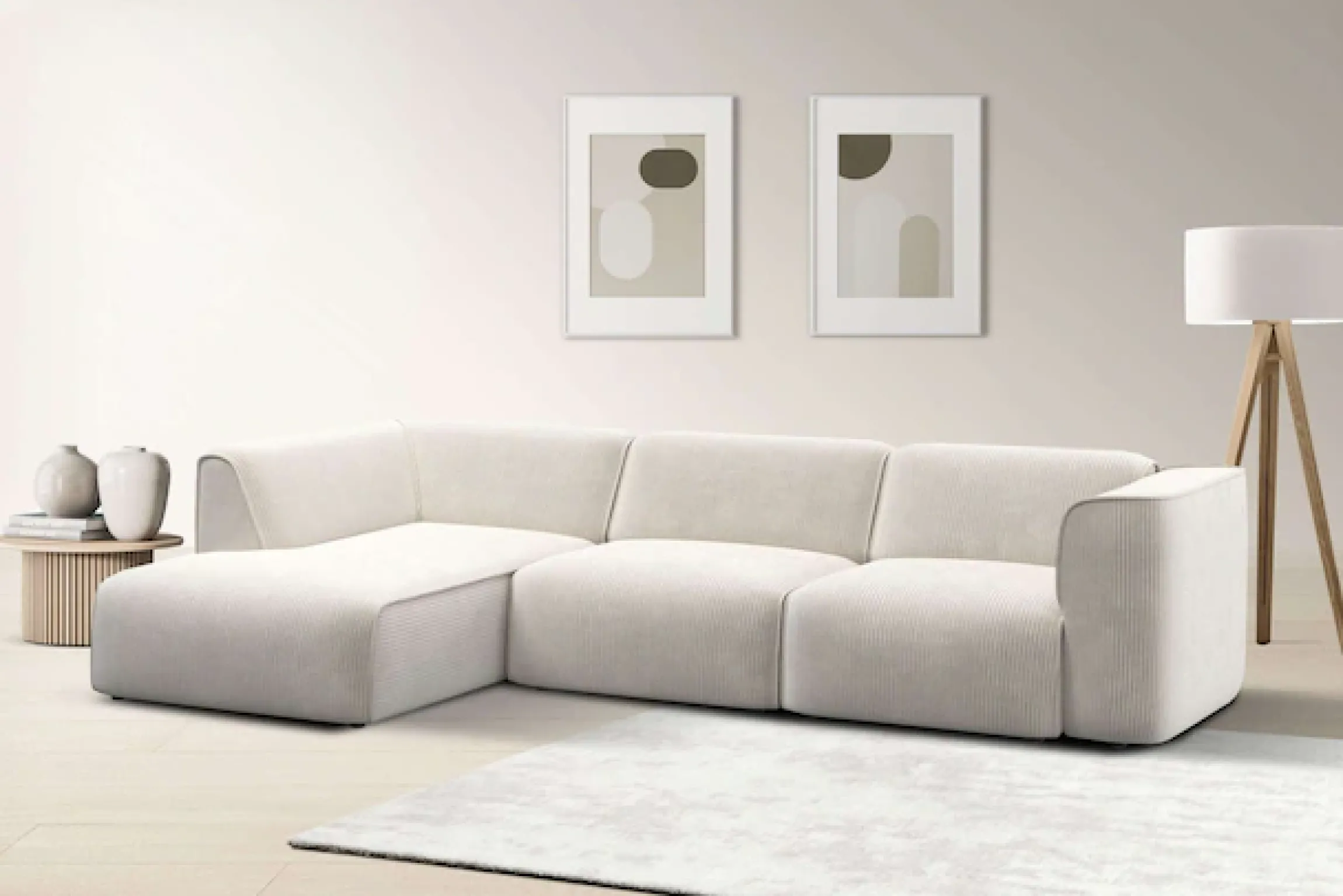OTTO home Ecksofa »Merid L-Form, B: 295 cm - OTTO. Verlässliche Qualität.« jederzeit durch Module erweiterbar