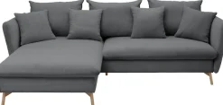 OTTO home Ecksofa »MERLE, 258 cm, L-Form, traumhafter Cord,« mit Bettfunktion und Bettkasten, Liegefläche 224 x 139