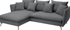 OTTO home Ecksofa »MERLE, 258 cm, L-Form, traumhafter Cord,« mit Bettfunktion und Bettkasten, Liegefläche 224 x 139