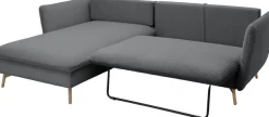 OTTO home Ecksofa »MERLE, 258 cm, L-Form, traumhafter Cord,« mit Bettfunktion und Bettkasten, Liegefläche 224 x 139