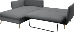 OTTO home Ecksofa »MERLE, 258 cm, L-Form, traumhafter Cord,« mit Bettfunktion und Bettkasten, Liegefläche 224 x 139
