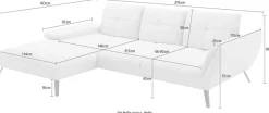 OTTO home Ecksofa »Mikado L-Form« inkl. Sitztiefenverstellung und Armteilverstellung