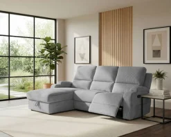 OTTO home Ecksofa »NAPORI Cord, Multimediasofa, L-Form« man. oder elektr. Relaxfuntion, USB-A bei elektr. Variante, Staukasten