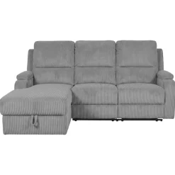 OTTO home Ecksofa »NAPORI Cord, Multimediasofa, L-Form« man. oder elektr. Relaxfuntion, USB-A bei elektr. Variante, Staukasten