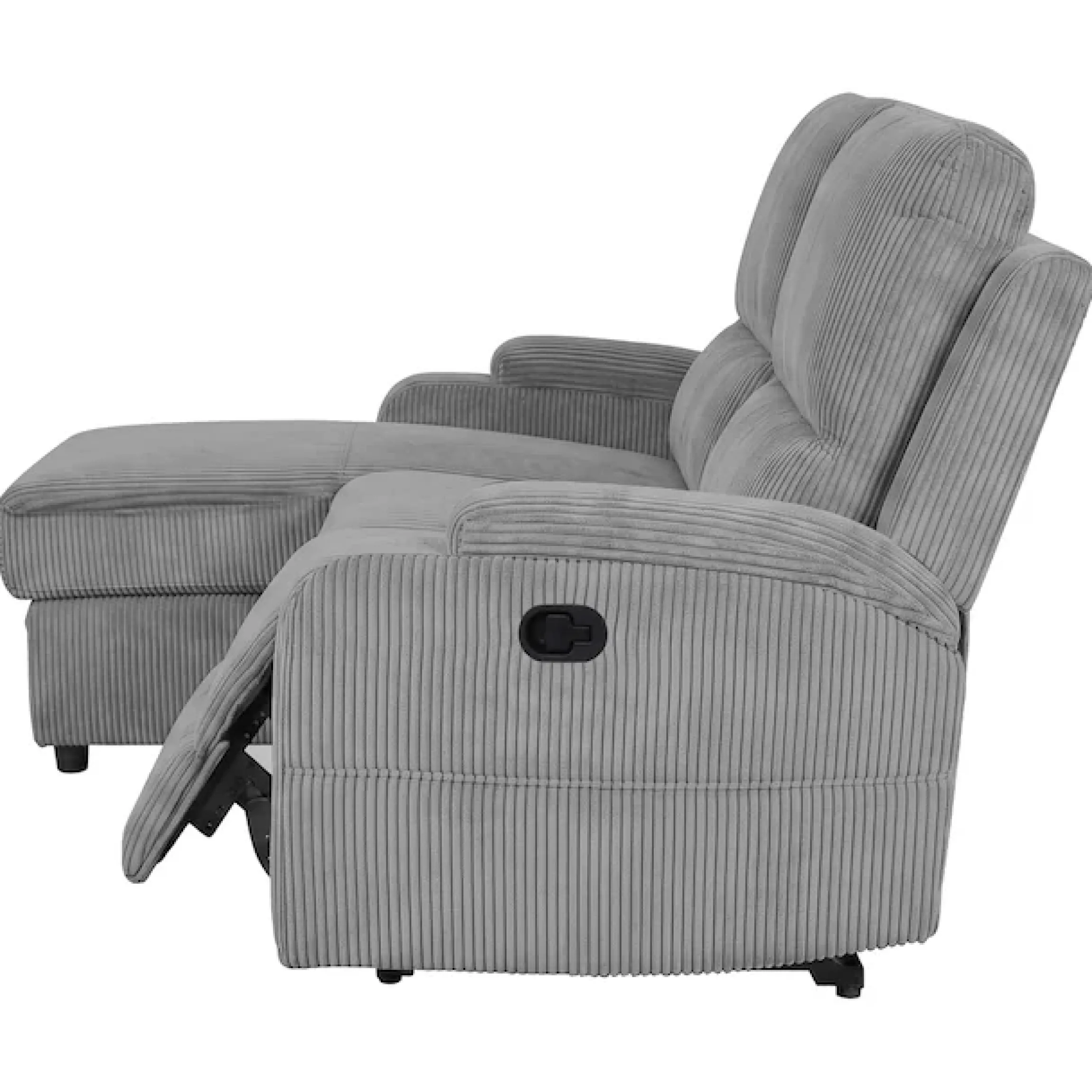 OTTO home Ecksofa »NAPORI Cord, Multimediasofa, L-Form« man. oder elektr. Relaxfuntion, USB-A bei elektr. Variante, Staukasten
