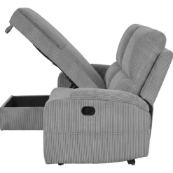 OTTO home Ecksofa »NAPORI Cord, Multimediasofa, L-Form« man. oder elektr. Relaxfuntion, USB-A bei elektr. Variante, Staukasten