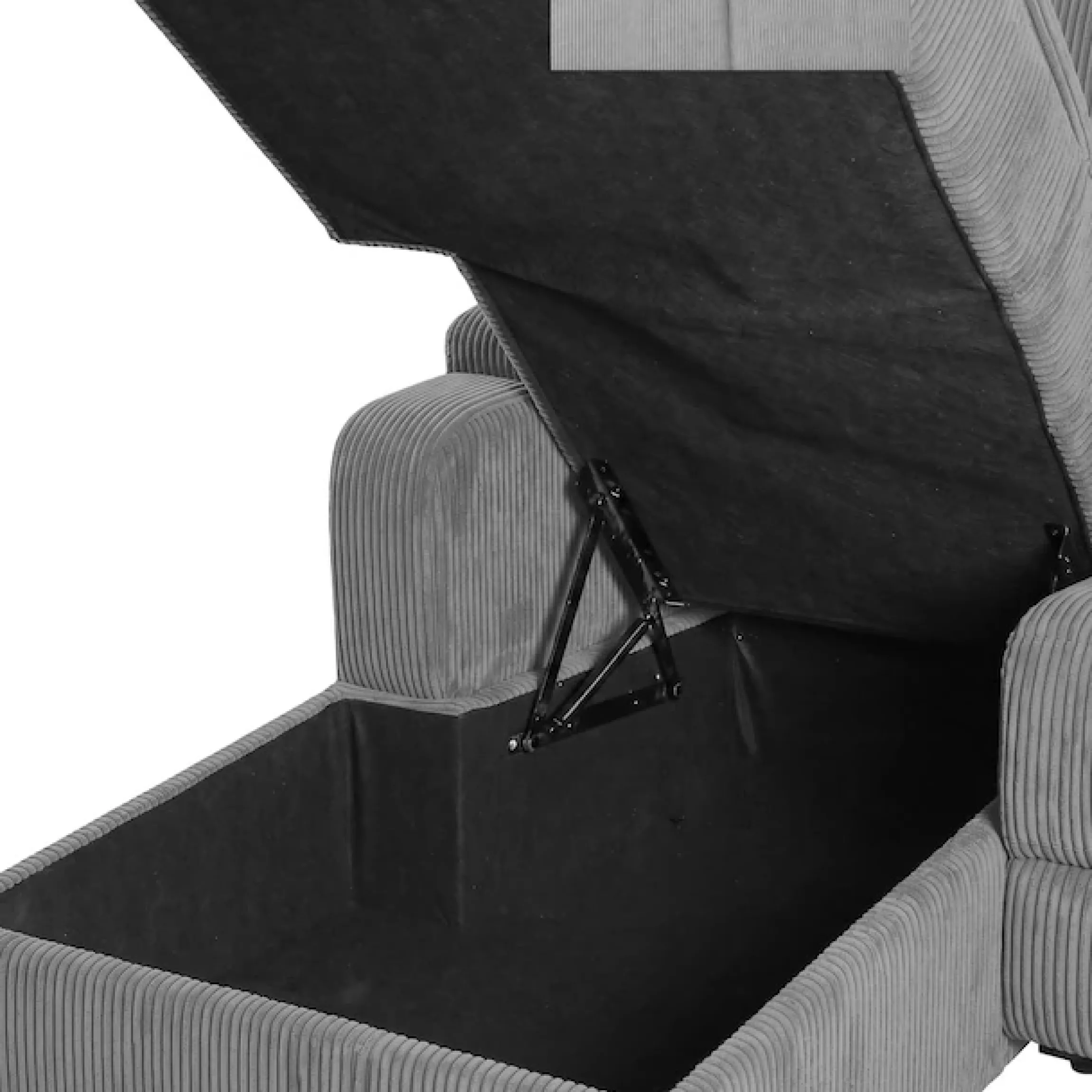 OTTO home Ecksofa »NAPORI Cord, Multimediasofa, L-Form« man. oder elektr. Relaxfuntion, USB-A bei elektr. Variante, Staukasten