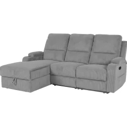 OTTO home Ecksofa »NAPORI Cord, Multimediasofa, L-Form« man. oder elektr. Relaxfuntion, USB-A bei elektr. Variante, Staukasten