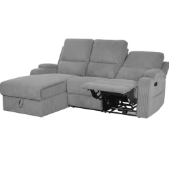 OTTO home Ecksofa »NAPORI Cord, Multimediasofa, L-Form« man. oder elektr. Relaxfuntion, USB-A bei elektr. Variante, Staukasten