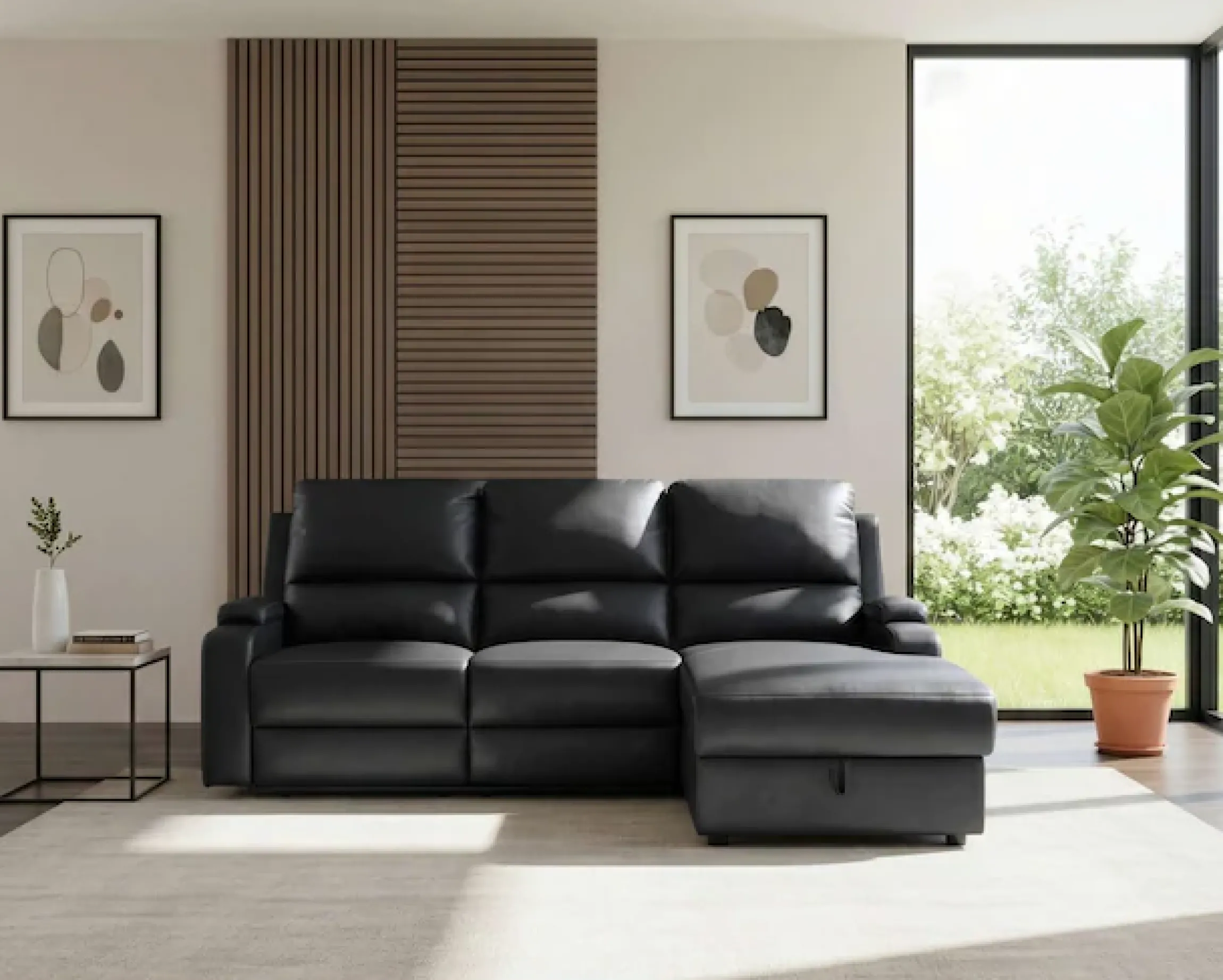 OTTO home Ecksofa »NAPORI Kunstleder, Multimediasofa, L-Form« man. oder elektr. Relaxfuntion, USB-A bei elektr. Variante, Staukasten