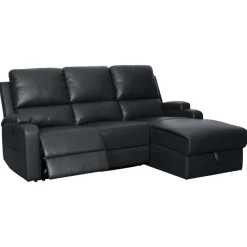 OTTO home Ecksofa »NAPORI Kunstleder, Multimediasofa, L-Form« man. oder elektr. Relaxfuntion, USB-A bei elektr. Variante, Staukasten