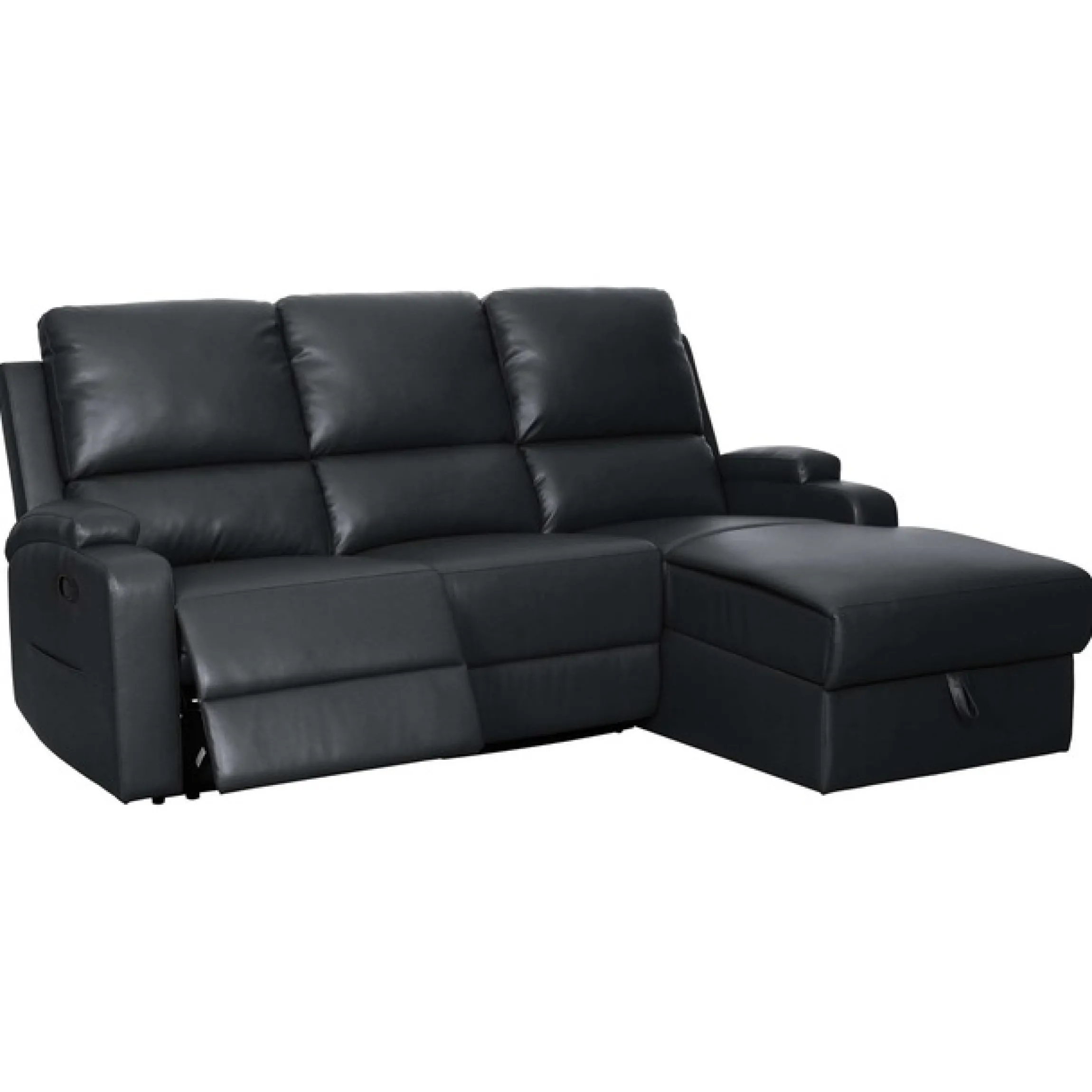 OTTO home Ecksofa »NAPORI Kunstleder, Multimediasofa, L-Form« man. oder elektr. Relaxfuntion, USB-A bei elektr. Variante, Staukasten