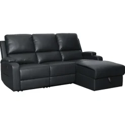 OTTO home Ecksofa »NAPORI Kunstleder, Multimediasofa, L-Form« man. oder elektr. Relaxfuntion, USB-A bei elektr. Variante, Staukasten