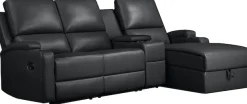 OTTO home Ecksofa »NAPORI Lederoptik, Multimediasofa, 3er Kinosessel XXL, L-Form« Kinosofa, manuelle o. elektr. Relaxfunktion, Staufach, Getränkehalter
