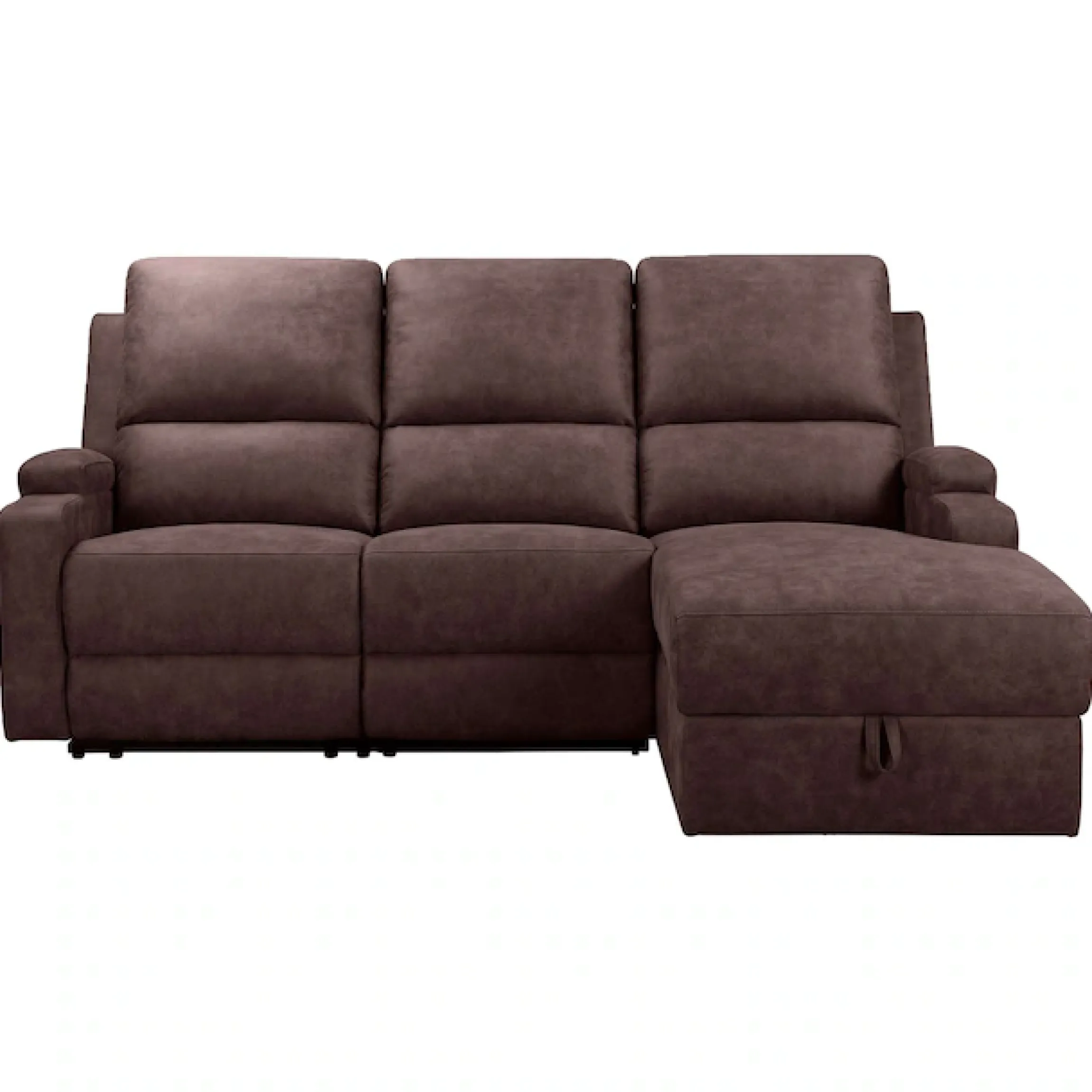 OTTO home Ecksofa »NAPORI Microfaser, Multimediasofa, L-Form« man. oder elektr. Relaxfuntion, USB-A bei elektr. Variante, Staukasten