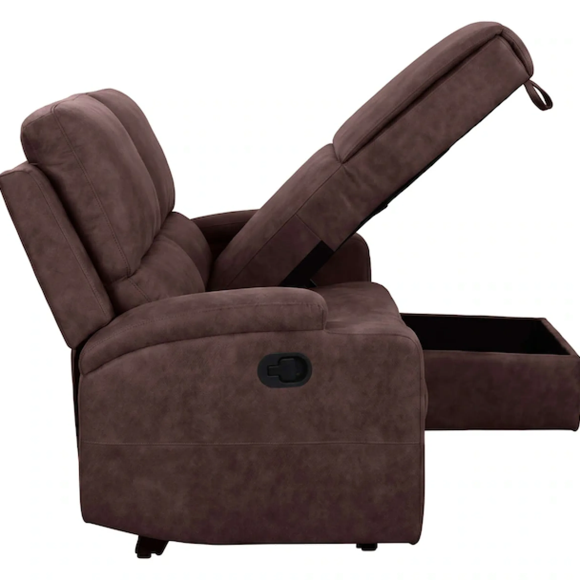 OTTO home Ecksofa »NAPORI Microfaser, Multimediasofa, L-Form« man. oder elektr. Relaxfuntion, USB-A bei elektr. Variante, Staukasten