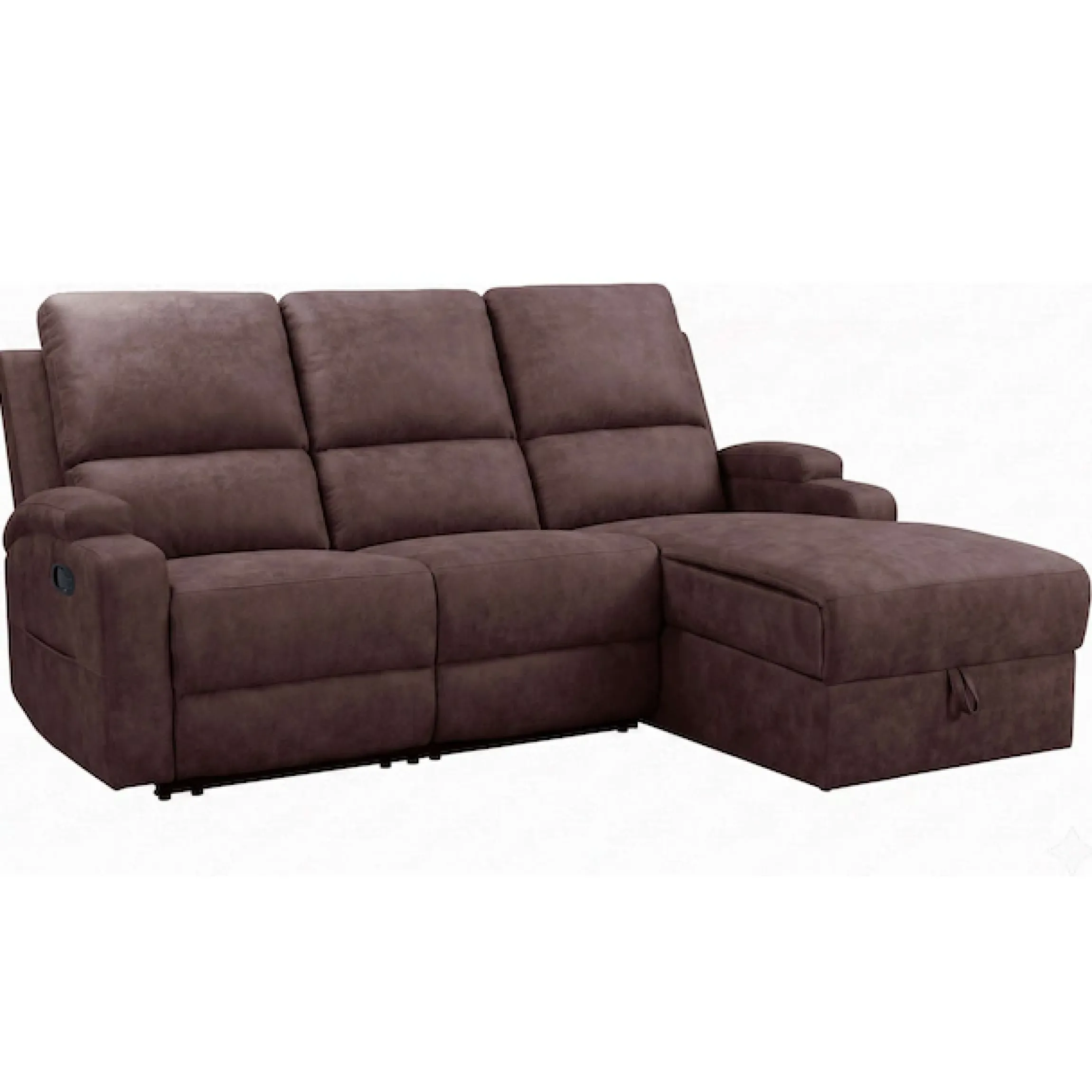 OTTO home Ecksofa »NAPORI Microfaser, Multimediasofa, L-Form« man. oder elektr. Relaxfuntion, USB-A bei elektr. Variante, Staukasten