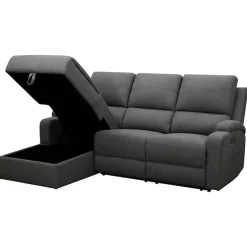 OTTO home Ecksofa »NAPORI Struktur, Multimediasofa, L-Form« man. oder elektr. Relaxfuntion, USB-A bei elektr. Variante, Staukasten