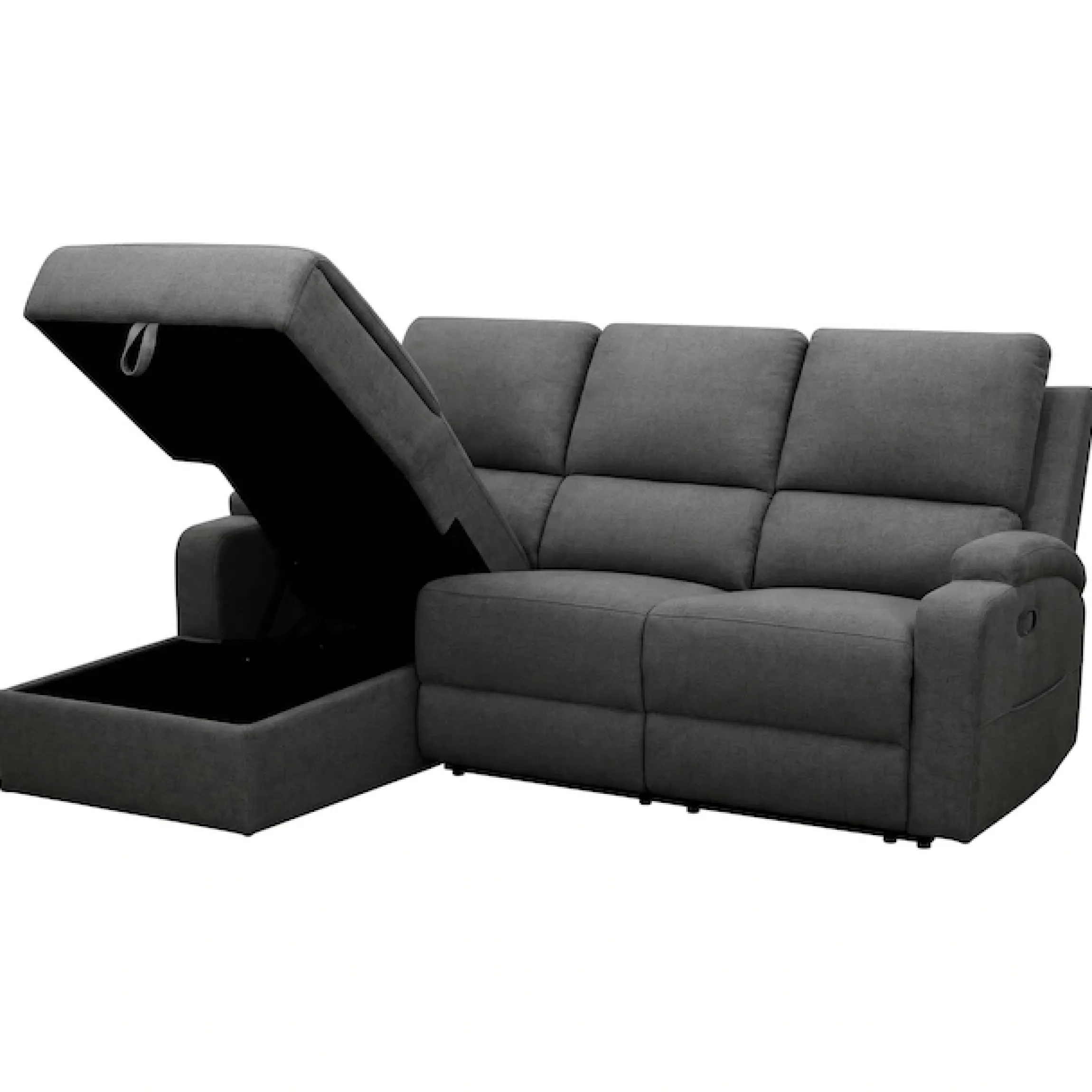 OTTO home Ecksofa »NAPORI Struktur, Multimediasofa, L-Form« man. oder elektr. Relaxfuntion, USB-A bei elektr. Variante, Staukasten