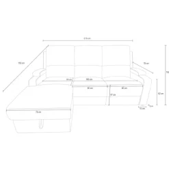 OTTO home Ecksofa »NAPORI Struktur, Multimediasofa, L-Form« man. oder elektr. Relaxfuntion, USB-A bei elektr. Variante, Staukasten