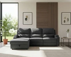 OTTO home Ecksofa »NAPORI Struktur, Multimediasofa, L-Form« man. oder elektr. Relaxfuntion, USB-A bei elektr. Variante, Staukasten